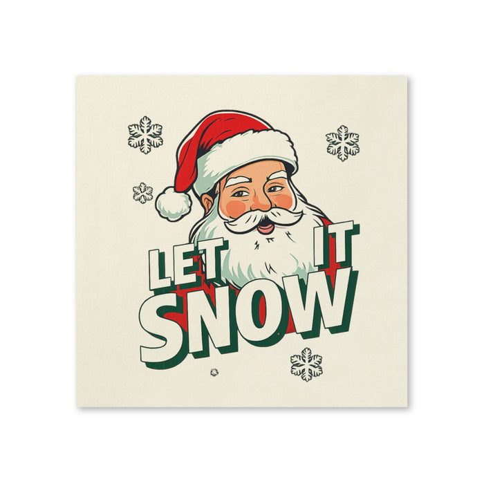 Let It Snow Santa Cocktail Napkins, 50-Pack, 3-ply, Christmas & Holiday Parties, Table Decor Napkins