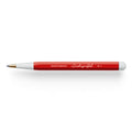 The Journal Shop - Red Leuchtturm1917 Drehgriffel Nr. 1 Ballpoint Pen with white twist mechanism and tip, shown horizontally.