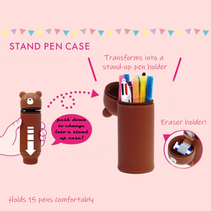LIHIT LAB PuniLabo Stand Pen Case - Boston Terrier - The Journal Shop