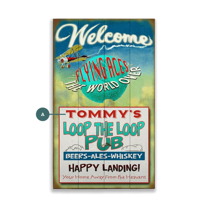 Loop the Loop Pub Custom Sign