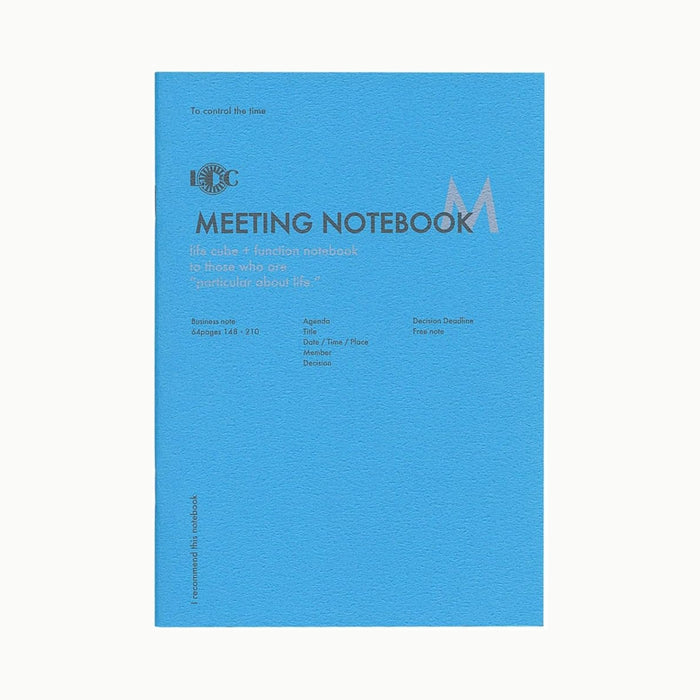 Blue cover of the L.C.C Weekly Planner Separate Type notebook with memo and checklist sections
