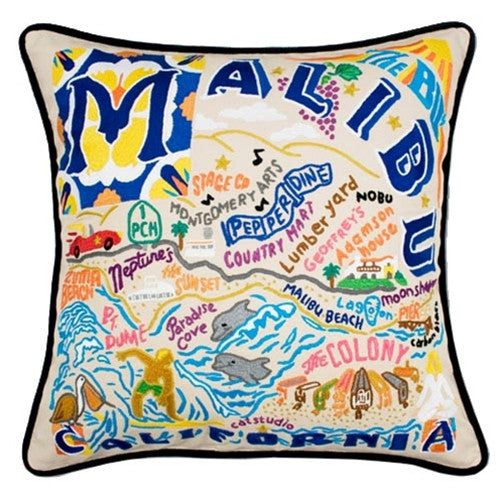 Malibu Hand-Embroidered Pillow