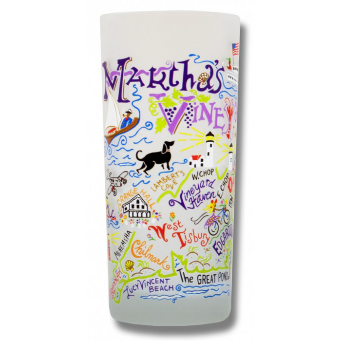 Martha's Vineyard Frosted Glass Tumbler