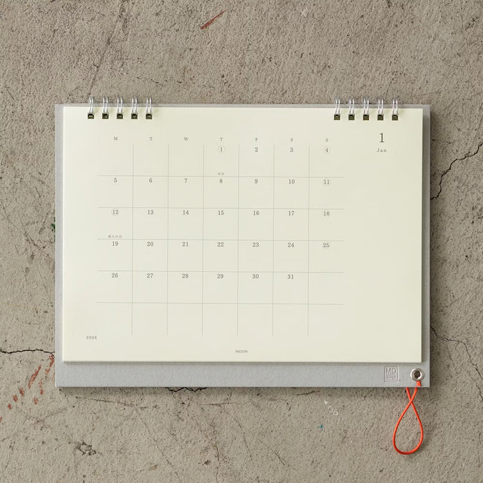 MD 2026 Calendar - Weekly Desk Calendar, shown from another angle.