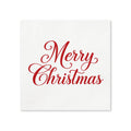 Merry Christmas Cocktail Napkins, Elegant Red, 50-Pack, 3-ply, Christmas Party & Dinner Decor Napkin
