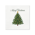 Merry Christmas Tree Cocktail Napkins, 50-Pack, 3-ply, Festive Christmas & Party Dinner Napkins
