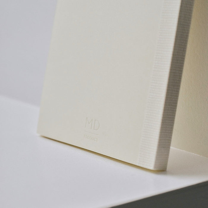Midori MD Notebook A5 Lined spine and paper block detail showing cream MD paper.