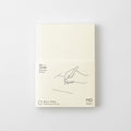 Midori MD Notebook Paperback A6 Plain with minimalist cream cover and subtle MD branding.