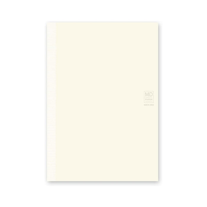 Front cover of Midori MD Paper Notebook A5 Grid with minimalist cream design.
