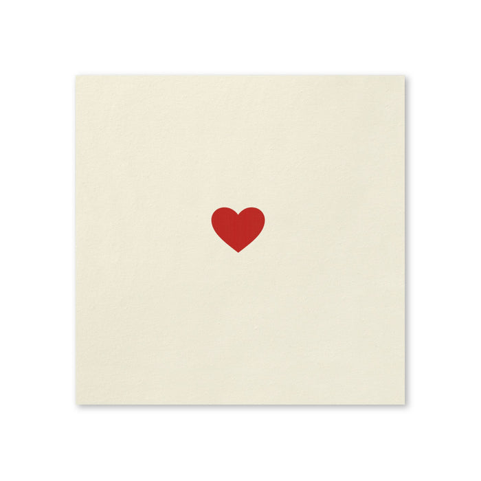 Minimalist Red Heart Valentine’s Day Cocktail Napkins, 50-Pack, 3-ply, Valentine’s Day Party Decor
