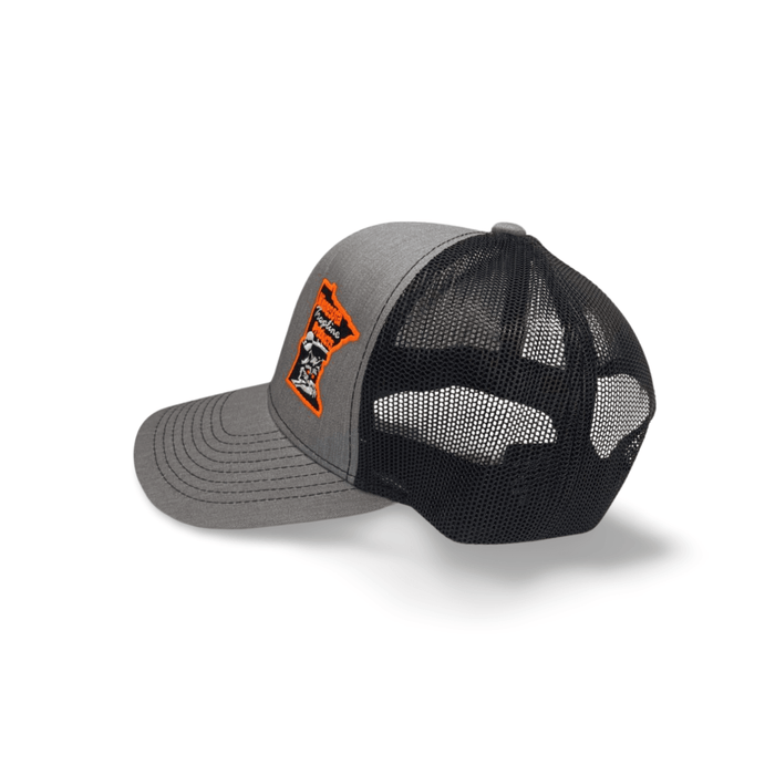 Minnesota Trapline Trucker Hat - Gray and Black