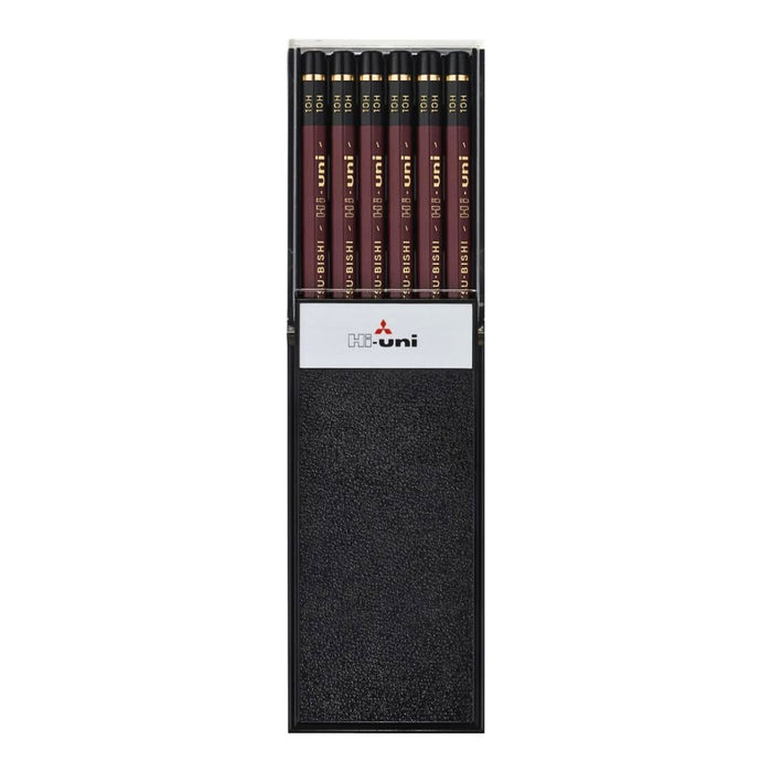 10H - Closed black box of Mitsubishi Hi-Uni pencils, one dozen set.