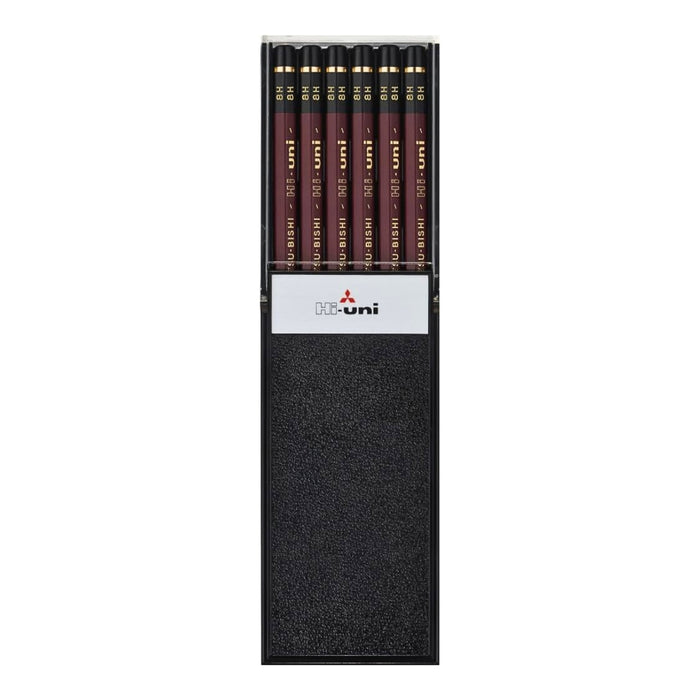8H - Closed black box of Mitsubishi Hi-Uni pencils, one dozen set.