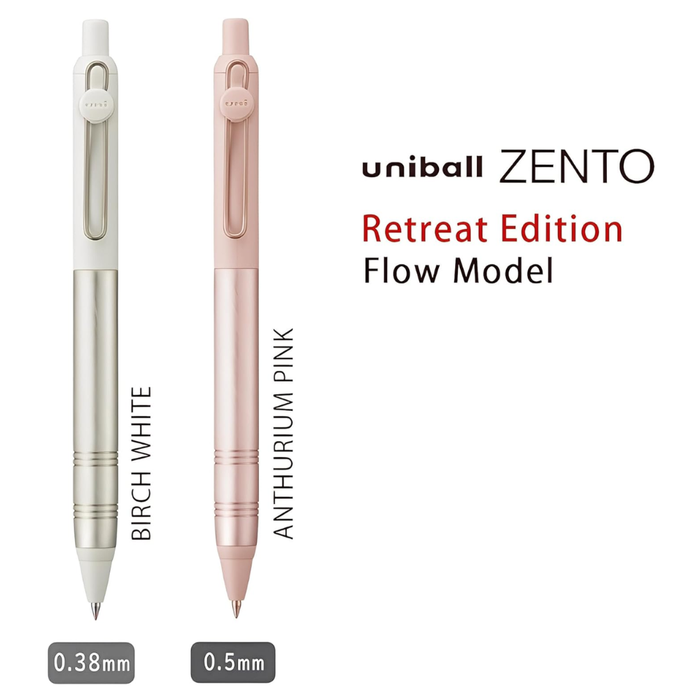 Mitsubishi Uni-ball ZENTO Gel Pen — Flow, shown from another angle.