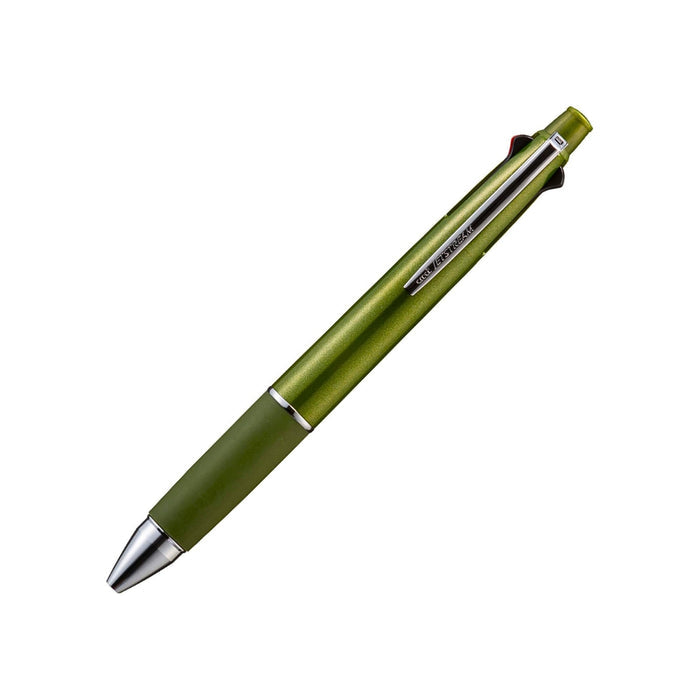 Olive Green - Mitsubishi Uni Jetstream 4&1 multi-function pen with 0.5mm ballpoint and mechanical pencil.