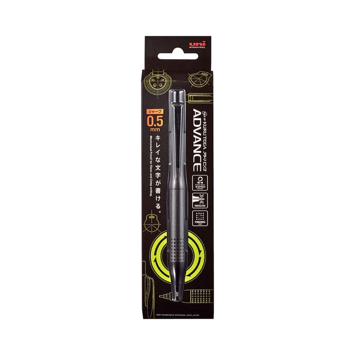 The Journal Shop - Mitsubishi Kurutoga Mechanical Pencil - Upgrade Model 0.5mm-Gunmetal Black in packaging.