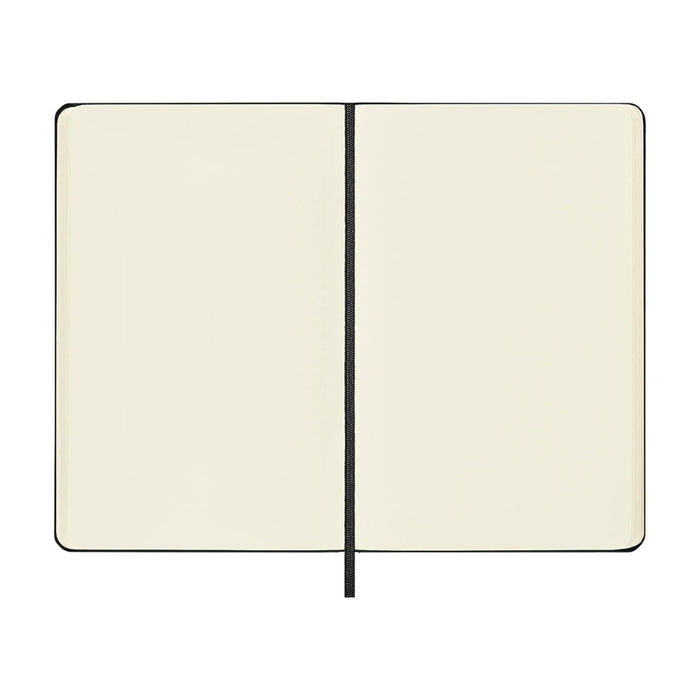 The Moleskine Professional Art Sketchbook medium, black hardcover, highlighting has a durable binding and classic design.
