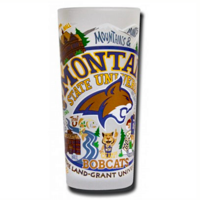 Montana State University Collegiate Frosted Glass Tumbler