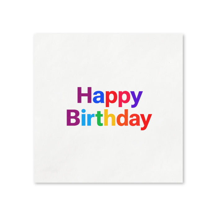Multicolor Happy Birthday Napkins, 50-Pack, 3-ply, Birthday Party Decor