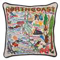 North Coast Hand-Embroidered Pillow