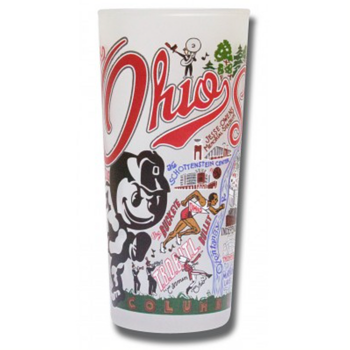 Ohio State Collegiate Frosted Glass Tumbler
