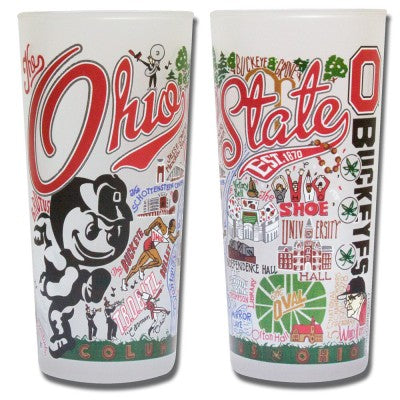 Ohio State Collegiate Frosted Glass Tumbler