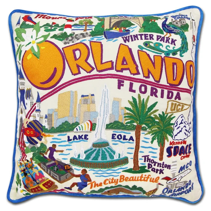 Orlando Hand- Embroidered Pillow