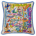 Palm Beach Hand-Embroidered Pillow