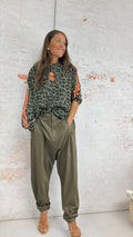 Pantalón "cupido" verde, talla única, unisex