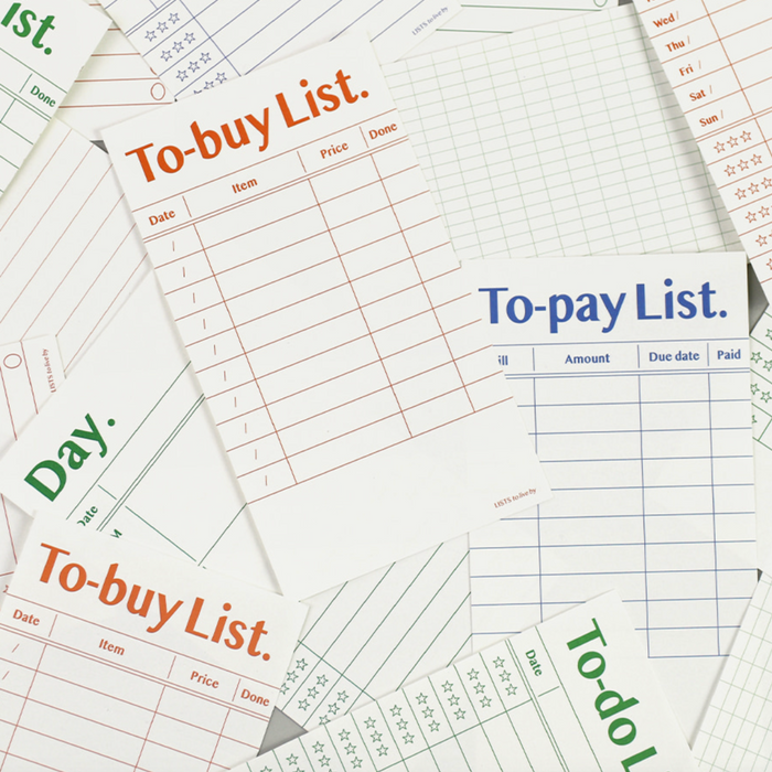 Paperian Lists To Live by Memo Pad [8 Styles] - The Journal Shop