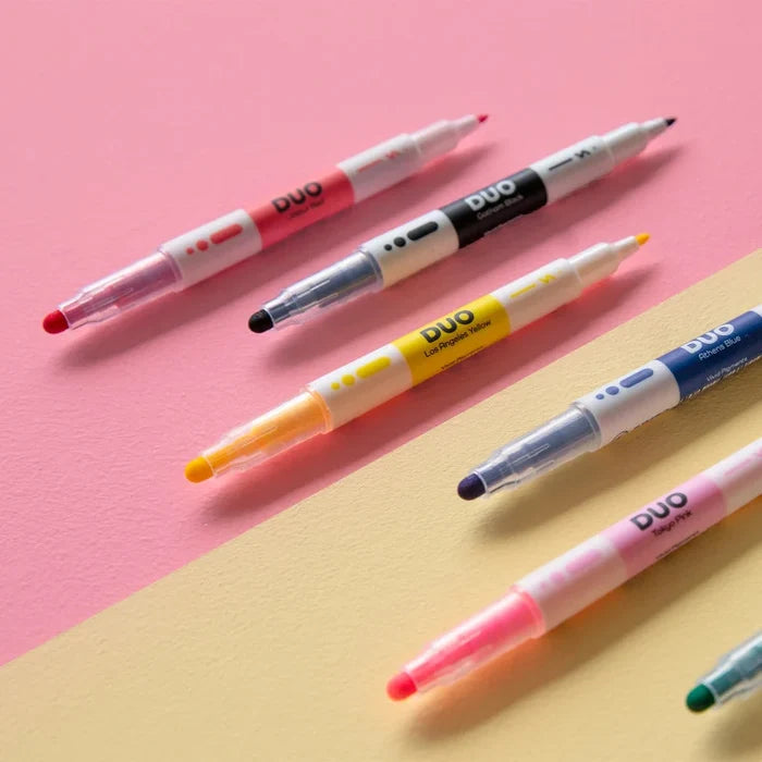 Papier Tigre Duo Felt Pens Set, shown with its details.