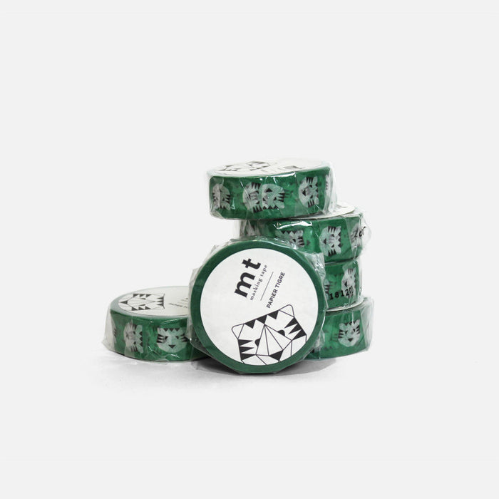 Papier Tigre Tigre Green masking tape roll.