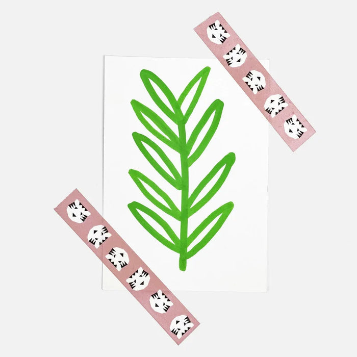 Papier Tigre Tigre Rose masking tape shown from another angle.