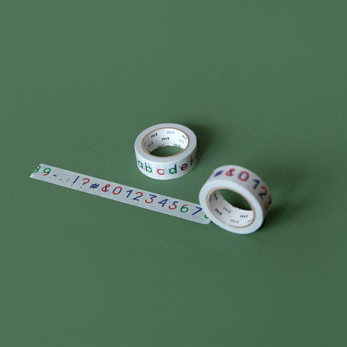 Papier Tigre x MT Numbers masking tape roll.