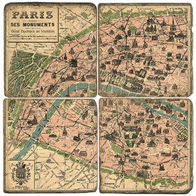 Paris Map Coasters