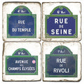 Paris Street Signs Coasters