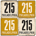 Philadlephia Area Code 215 Drink Coasters