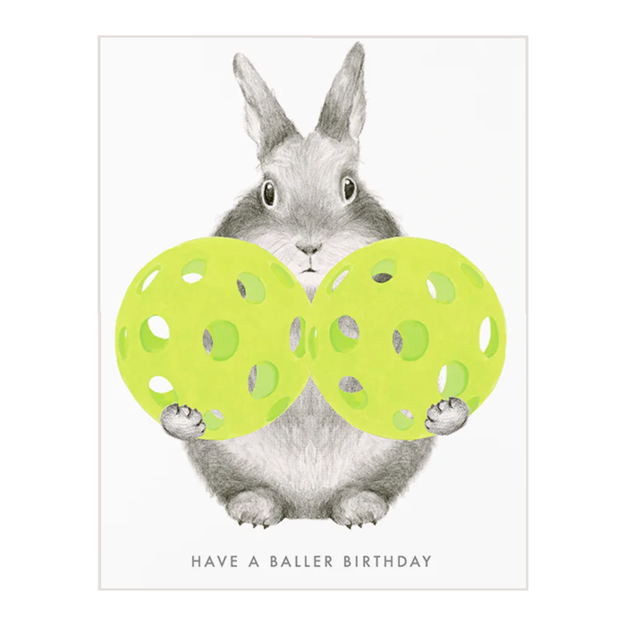 Pickleball Bunny Card