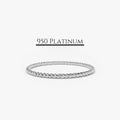 Platinum 1.2MM Braided Twist Band 3 Ferkos Fine Jewelry