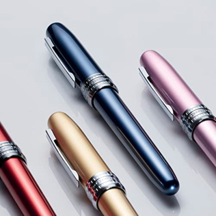 Platinum Plaisir Fountain Pen - Fine Nib, shown with its details.