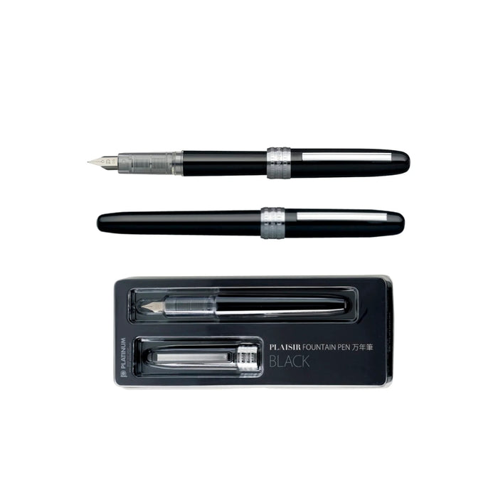 Platinum Plaisir Fountain Pen - Medium Nib, detail view of the design.