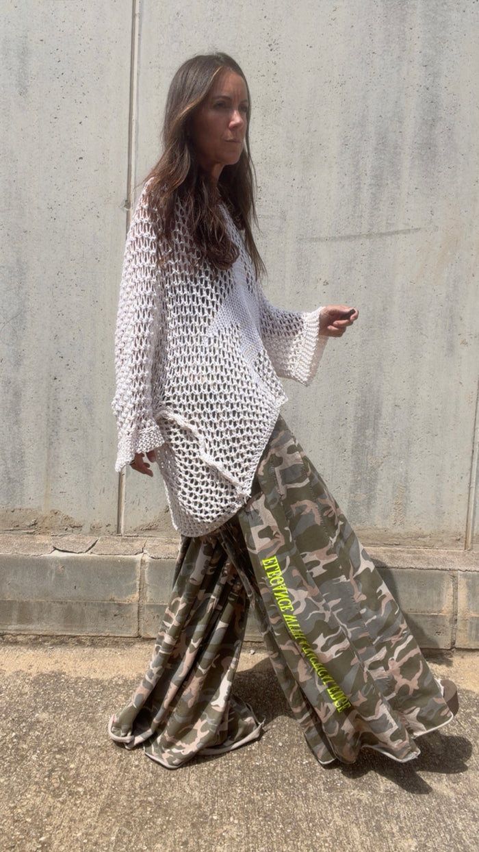 Poncho "Olas de Marfil"