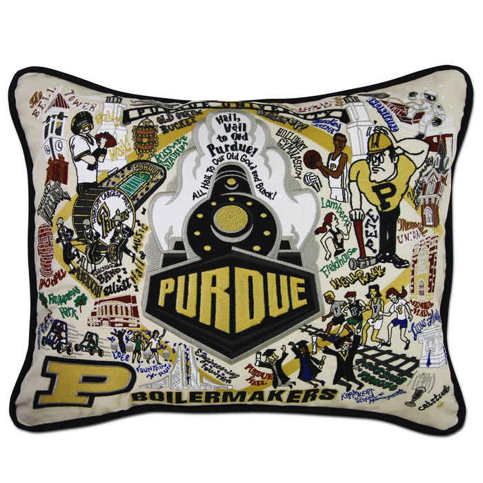 Purdue University Collegiate Embroidered Pillow