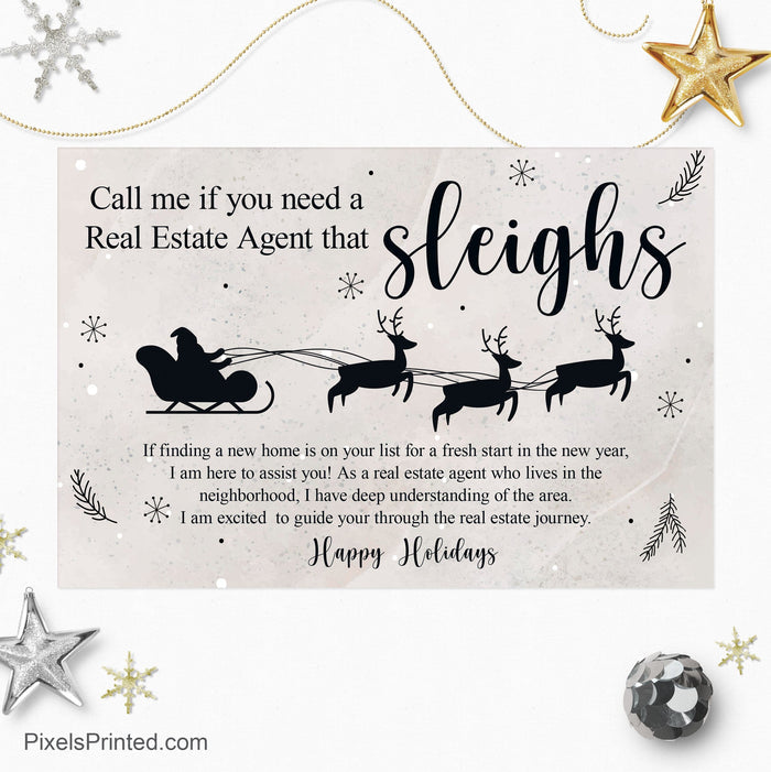 Realty One Group Christmas holiday postcards PixelsPrinted
