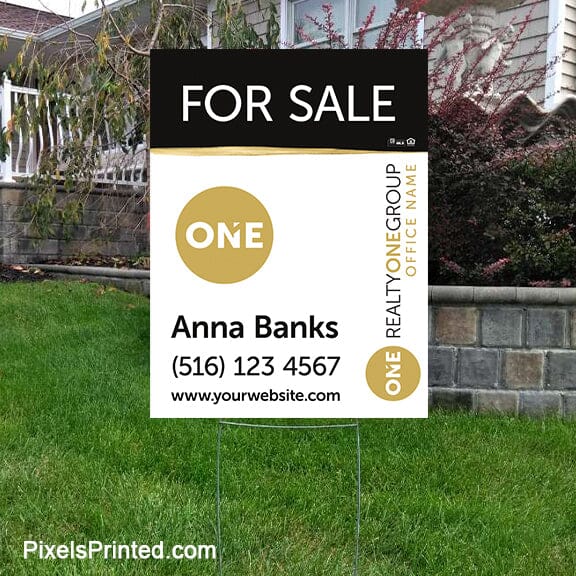 Realty ONE Group for sale yard signs yard signs PixelsPrinted