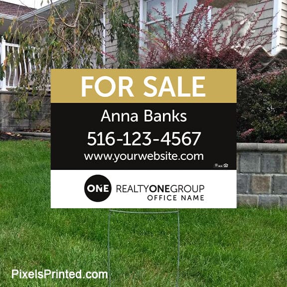 Realty ONE Group for sale yard signs yard signs PixelsPrinted