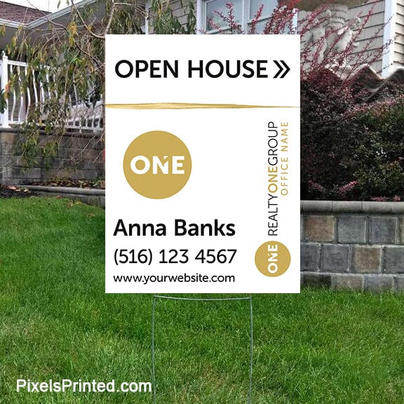 Realty ONE Group open house yard signs yard signs PixelsPrinted
