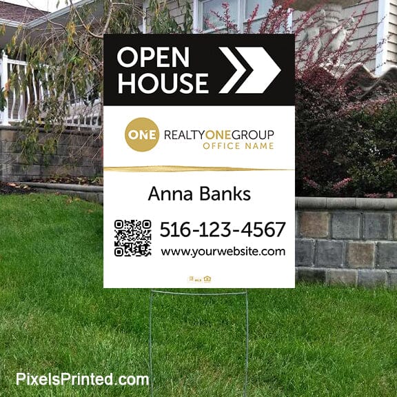 Realty ONE Group open house yard signs yard signs PixelsPrinted