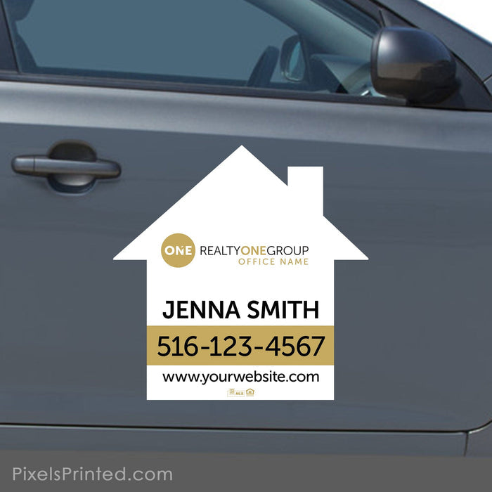 Realty ONE Group real estate house shaped car magnets PixelsPrinted