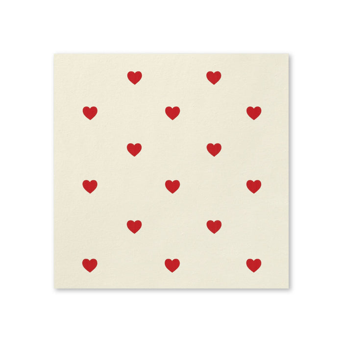Red Heart Valentine’s Day Cocktail Napkins, 50-Pack, 3-ply, Valentine’s Day Party Decor